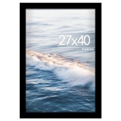 27×40 Poster Frame Black MDF Wood HD Plexiglass Wall Mount Horizontal Vertical
