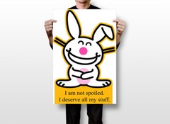 Happy bunny Funny Jokes Rare Hot New Art Wall Indoor Room Outdoor – POSTER 20×30