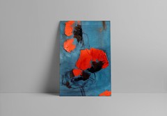 Red And Black Abstract Oil Painting Print Wall Art Home Decor – POSTER 20×30