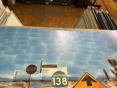 DAVID HOCKNEY Pearblossom Highway 32.25″ x 36.5″ Poster 1986 Pop Art Multicolor