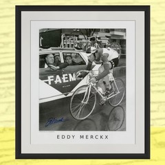 Eddy Merckx Signed Print- Tour of Flanders 1969, 20 x 24 Inch Cycling Photo