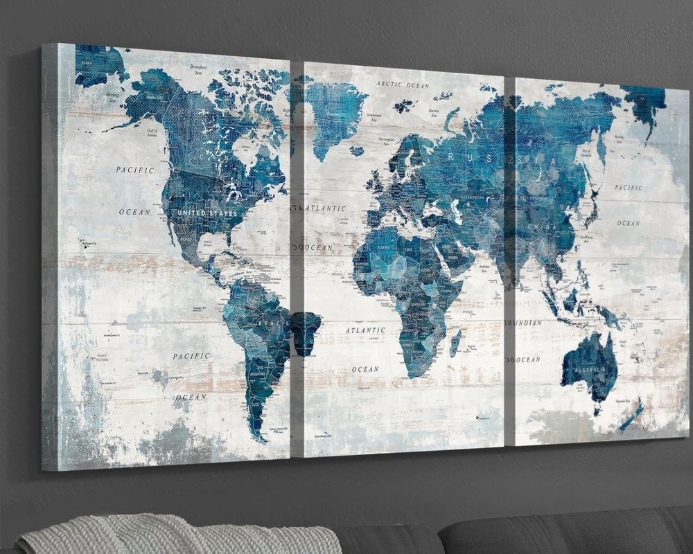 Wall Art Living Room Bedroom Wall Decor Blue Office Pictures Wall Decoration