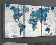 Wall Art Living Room Bedroom Wall Decor Blue Office Pictures Wall Decoration