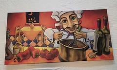 Will Rafuse «Maurice» Gallery Wrapped Canvas Print 48×24 Whimsical Chef Kitchen