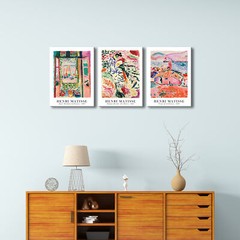 3 Piece Henri Mattise Art Abstract Colorful Matisse Posters Canvas Prints