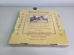 NEW Billy Jacobs Wall Clock STONE COTTAGE Country Farmhouse 13″ Round
