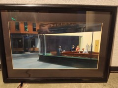 Edward Hopper Nighthawks Framed Canvas Art Museum Style Licensed Production