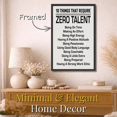 Framed 11×17 Inspirational Quotes Motivational Poster Home Office Decor Wall Art