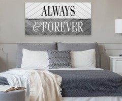Always and Forever – Large Canvas (Not Printed on Wood) – Stretched – Headboard
