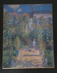 The Artist’s Garden At Vetheuil 1880 Claude Monet Mounted Wood Prod 1970s