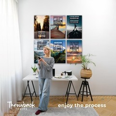Set of 6 Framed Motivational Canvas Prints – 11×17 Inch Inspirational Wall Art