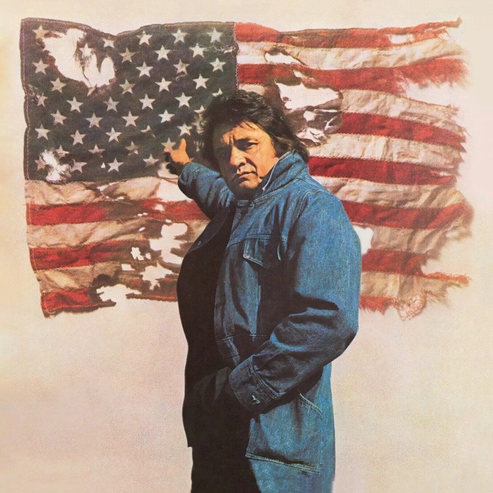 Johnny Cash Ragged Old Flag Music Album Cover Poster Print 12 x 12