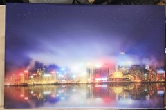 🌃 Vibrant Cityscape Photography Wall Art – Ready to Hang – 20×12 in.