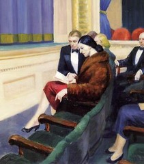 EDWARD HOPPER First Row Orchestra 27.5″ x 39.25″ Poster 1997 Realism Blue, Green