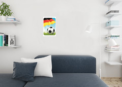 Germany Soccer Ball And Flag Sports Cool Wall Decor Art Print Poster 12×18