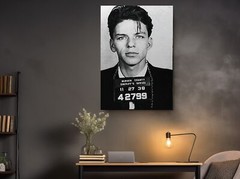 Frank Sinatra Mug Shot Front and Side Canvas Print Fine Art Wall Decor