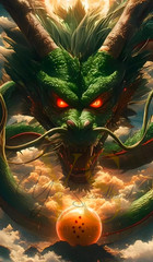 Dragon ball Z Shen Long poster print 8.5»x14» home decor glossy paper #1