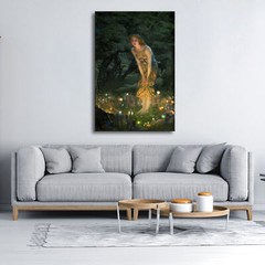 Canvas Wall Art Fairy Tale Midsummer Eve with A Girl and Elves by Edward Robert