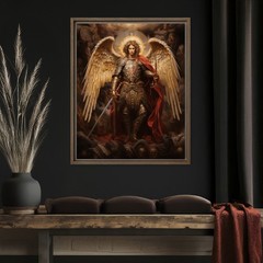 Archangel St. Michael Poster #1 Framing Optional Sacred Christian Satin Wall Art