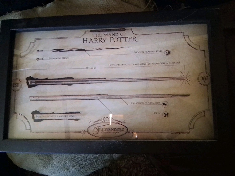HARRY POTTER WAND OF HARRY 14×8 1/2″ FRAMED POSTER MOVIE