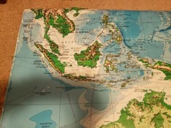 Australia and Standard Time Zone Chart of the World 53″ x 39 1/2″
