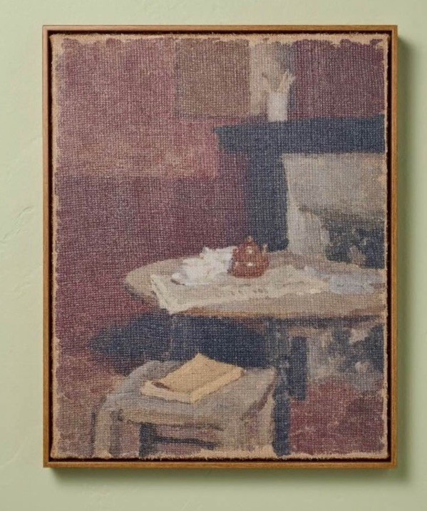 New Hearth & Home By Magnolia Framed Burlap Wall Art 16×20 New
