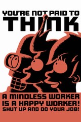 Futurama Not Paid to Think Cartoon Humor Art Wall Room Poster – POSTER 20×30