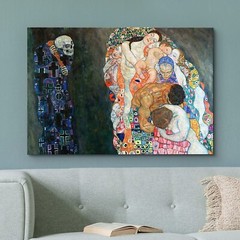 32″x48″ Gustav Klimt Wall Art Canvas Print – Death and Life