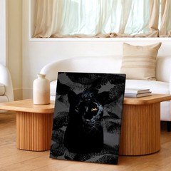 Wall Art Black Panther Portrait Print Dark Animal Canvas Gothic Home Decor Room