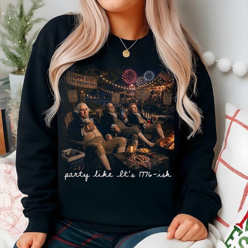 Party Like It’s 1776-ish Funny Founding Fathers Graphic T-Shirt