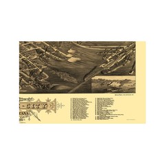 Historic Panoramic View – Butte Montana – Stoner 1884 – Vintage Wall Art