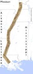 Baton Rouge, Mississippi River, Meander Belt, Harold Fisk Map, Page 22 Sheet 15