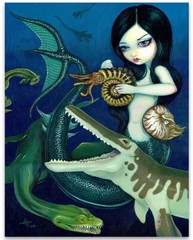 Strangeling Cretaceous Mermaid- 11×14 Unframed Art Print Poster – Decor and Gift