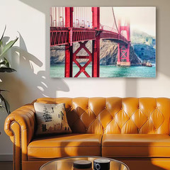Golden Unframed Color Architecture Photography Wall Art 32 In. X 47 In.