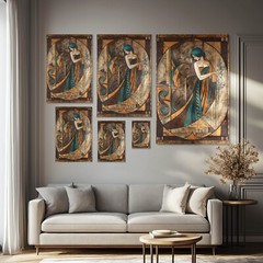 Elegant Woman Vintage 1920’s Art Deco Style Wall Art Print on Canvas | 20’s Girl