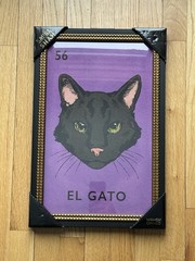 SAPNA SHAH EL GATO WALL ART CAT 12”x18” LOTERIA #56 LOTTERY PRINT MEXICAN DECOR