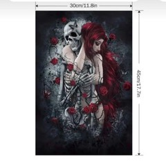 The Skeleton Girl Canvas Painting Posters And Prints. No Frame Shipped Rolled Up