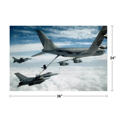 Military Aircraft Aerial Refueling Photo Art Print Poster 24×36 inch