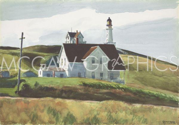 Hill and Houses Cape Elizabeth Maine 1927, Edward Hopper, Wall Art Print 11″x14″