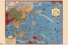World War Battles Pacific Map Cool Wall Decor Art Print Poster 24×36