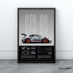 Porsche 911 GT3 RS Poster Print, Porsche 992 Wall Art, Supercar Decor