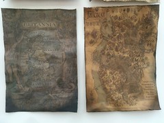 Pirate Treasure Map Aged Reproduction Print Picture – 2 Maps