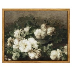 Framed Canvas Wall Art Vintage Decor, Vintage Flower Pictures Decor Aesthetic…