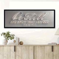 1pc Unframed Canvas Psalm 46:10 Bible Verse