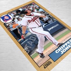Chipper Jones Atlanta Braves Baseball Card Poster – 11×17 in.