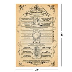 Harry Potter – Movie Poster (Hogwarts School List) (Size: 24″ X 36″)