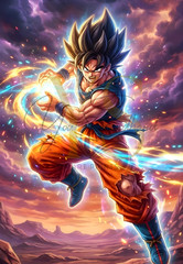 Dragon ball Z Goku poster print 11»x17» home decor glossy paper #1