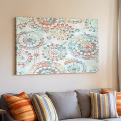 Abstract Mandala Pattern Canvas Wall Art Bohemian Style Decorative Canvas Print