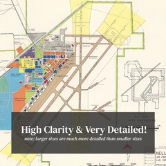 Old Map of Nellis Air Force Base, NV 1951 – Vintage Nellis A