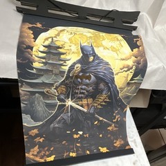 Batman Wall Hanging Poster Black/Gold Paper Vertical 24 in Hanging DC